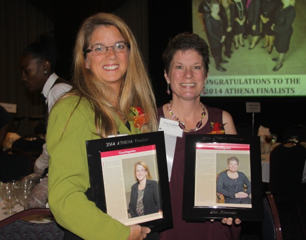 strategic HR inc. president, Robin Throckmorton, and Lisa Kaminski at Athena Awards 2014