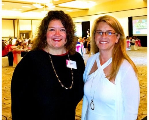 Photo of strategic HR inc.'s president, Robin Throckmorton, and her executive assistant, Michelle Cordy, at the Women's Business Awards Ceremony